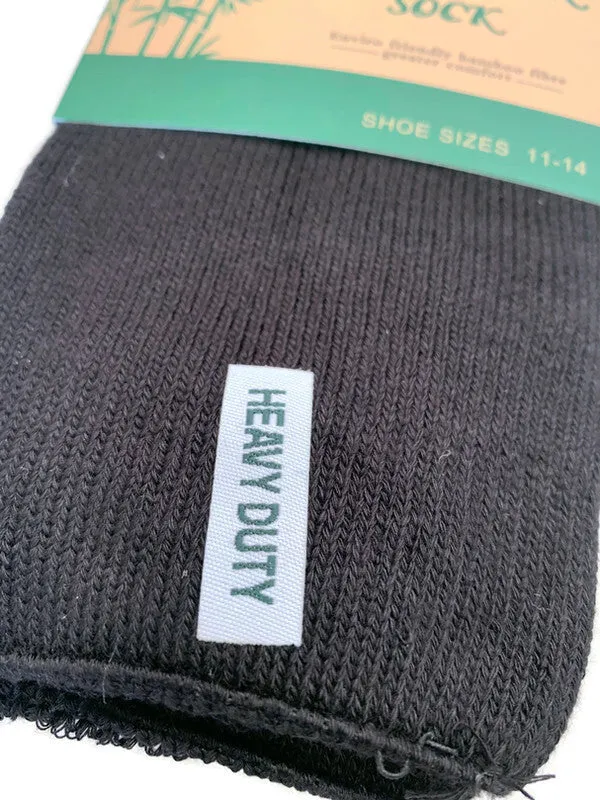 12 Pairs BAMBOO OUTDOOR SOCKS Mens Heavy Duty Thick Work Socks Cushion