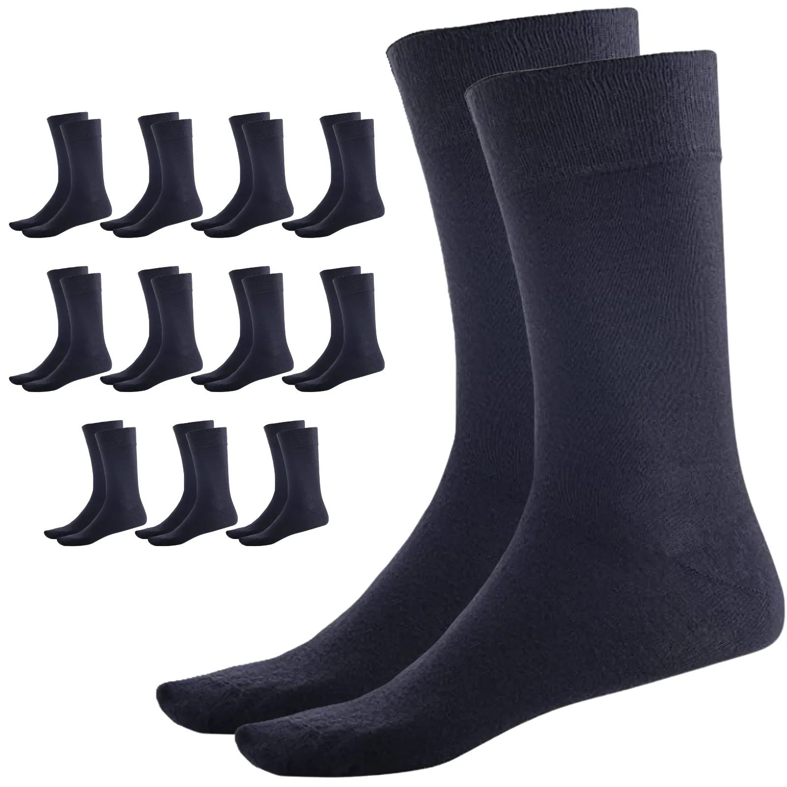 12 Pairs BAMBOO SOCKS Crew Natural Eco Healthy Enviro Unisex Business Work BULK