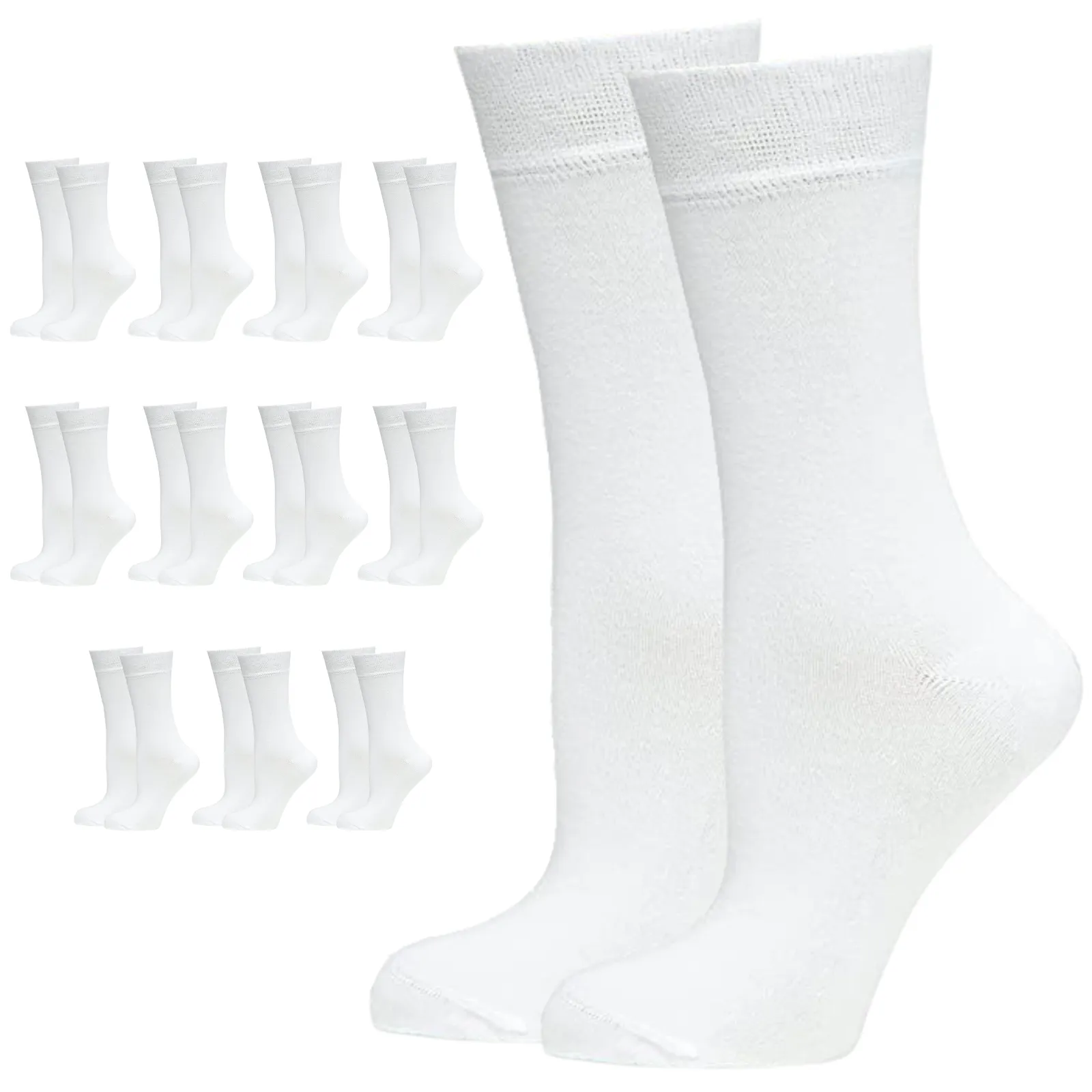 12 Pairs BAMBOO SOCKS Crew Natural Eco Healthy Enviro Unisex Business Work BULK