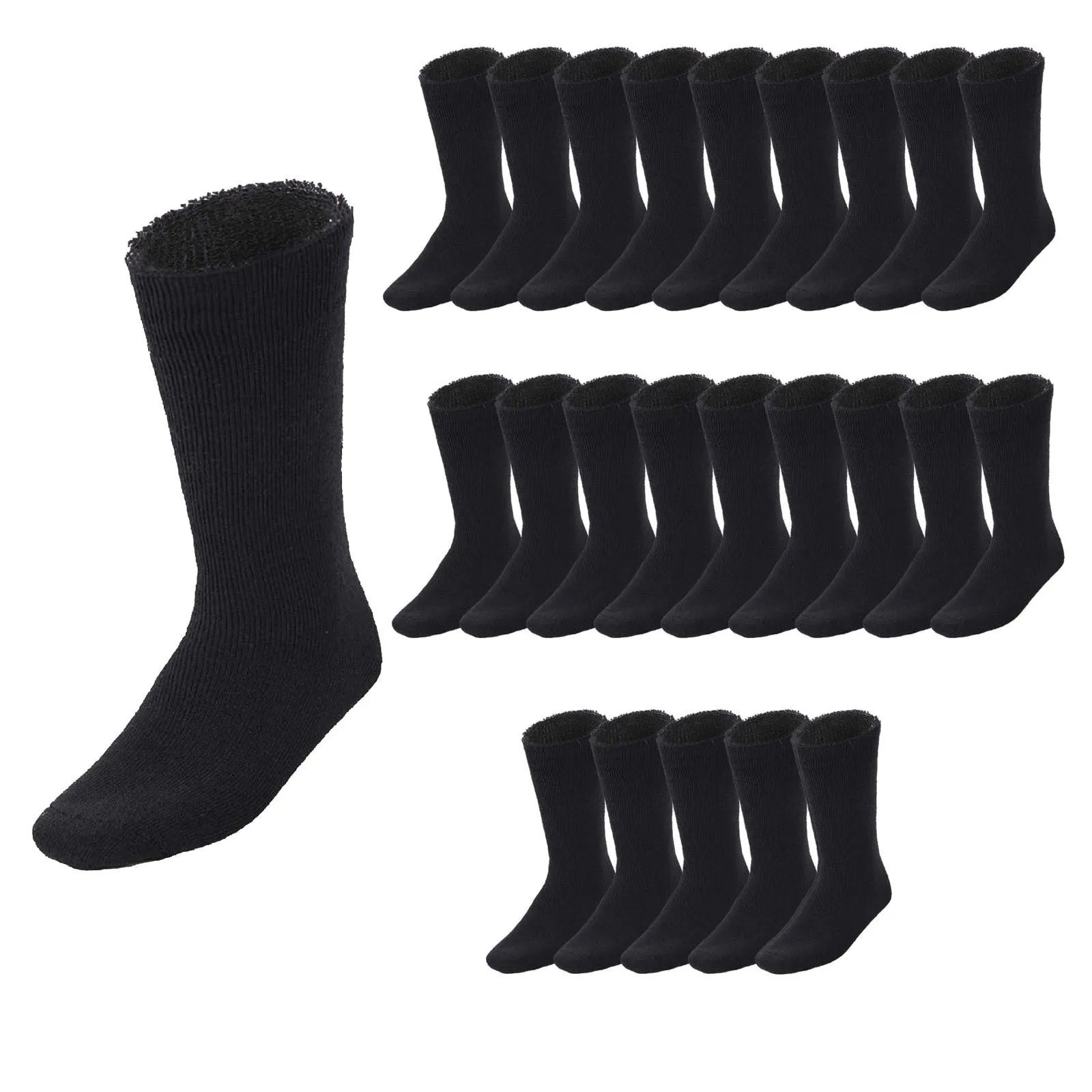24 Pairs BAMBOO SOCKS Mens Heavy Duty Premium Thick Work Socks Cushion BULK