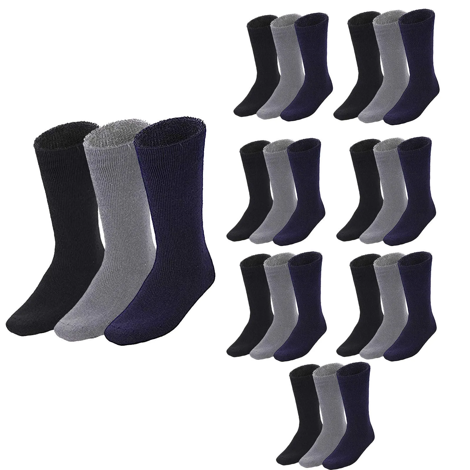 24 Pairs BAMBOO SOCKS Mens Heavy Duty Premium Thick Work Socks Cushion BULK