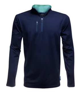 BLUEFIN SOLAR QUARTER ZIP LAYER WITH POCKET