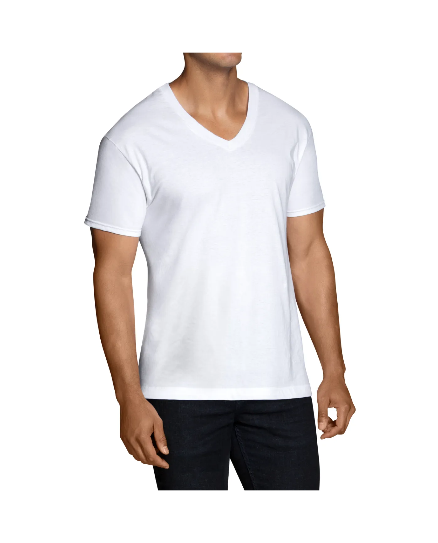 Fruit Of The Loom FOTL 3PK V-NECK Men’s - WHITE ICE