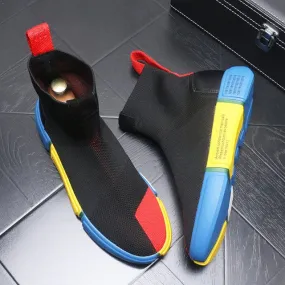 High-tops Designer Mesh Socks Men Heighten Shoes Light Breathable Causal Walking Sneakers     S351866