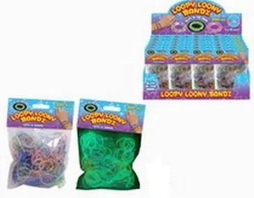 Loom Bands 12 Hooks 300pc Glow in the Dark