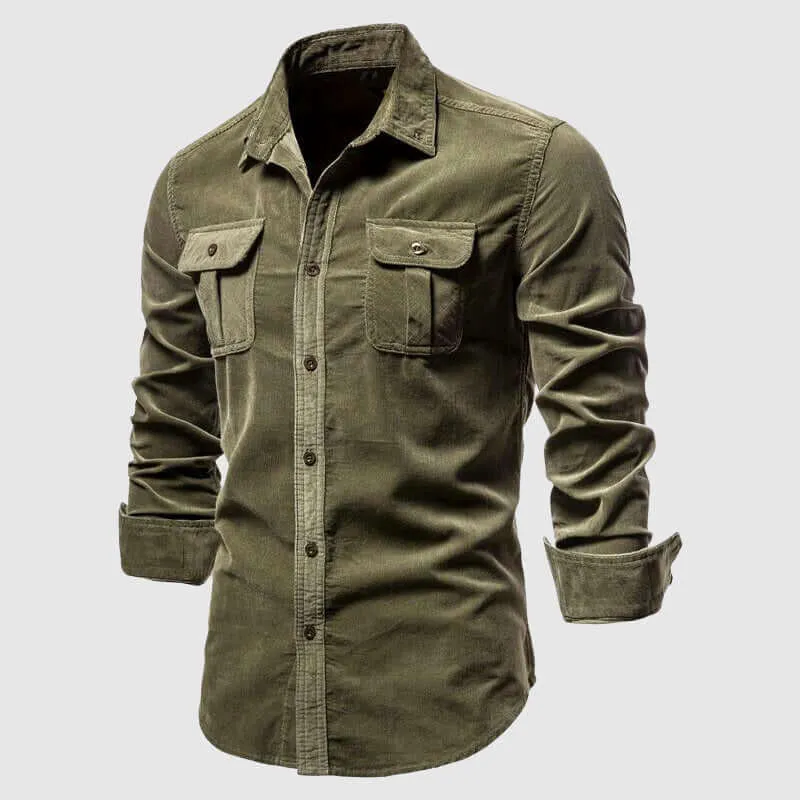 Men's Slim Fit Casual Shirt: Breathable Cotton Blend
