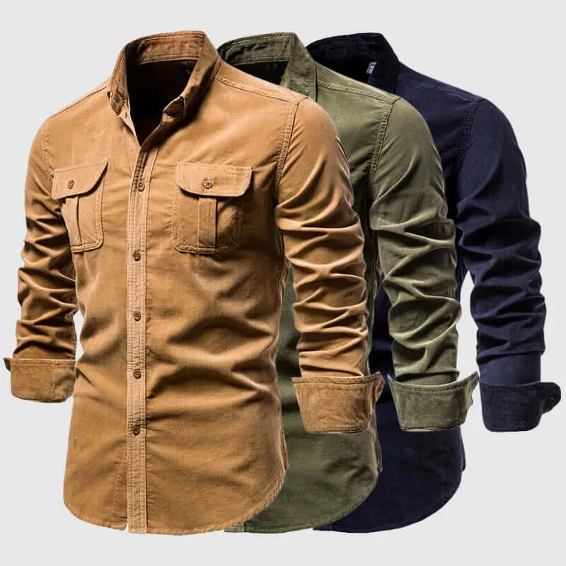 Men's Slim Fit Casual Shirt: Breathable Cotton Blend