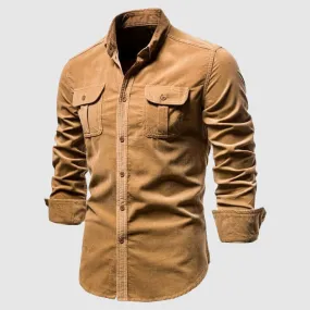 Men's Slim Fit Casual Shirt: Breathable Cotton Blend