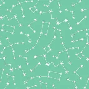 Starry Night Star Cluster Teal  (Glow In The Dark)
