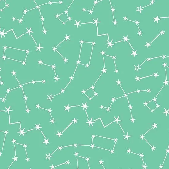 Starry Night Star Cluster Teal  (Glow In The Dark)